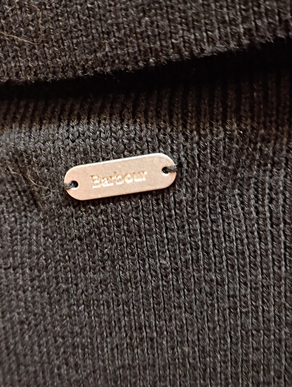 Barbour Ribbed Button-Front Sweater - Black - Picture 3 of 7